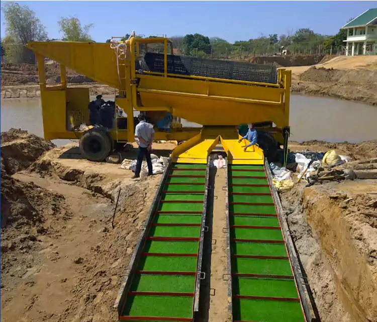 Portativ mobil oltin panning aravachasi